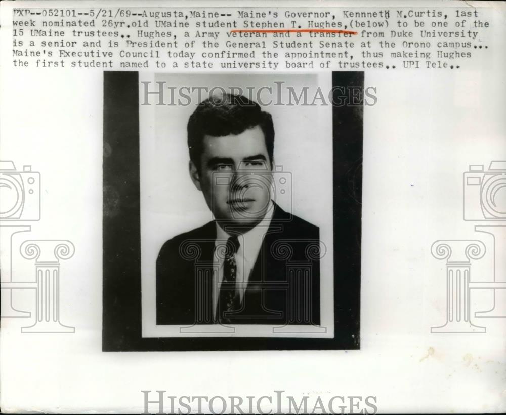 1969 Press Photo Stephen T. Hughes Nominated as Maine&#39;s Executive Council - Historic Images