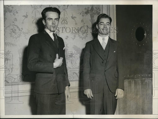 1932 Press Photo Radio audition finalists Robert Miller and William Felix Knight - Historic Images