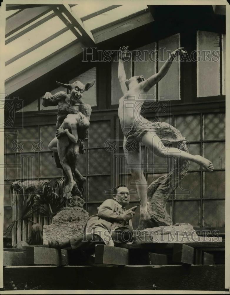 1925 Press Photo Life size model typifying youth by Alexander Zeitlin - Historic Images
