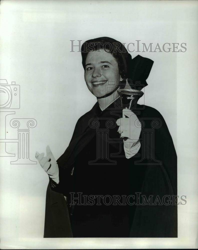 1968 Press Photo The Salvation Army lassie rings a bell for Christmas - Historic Images