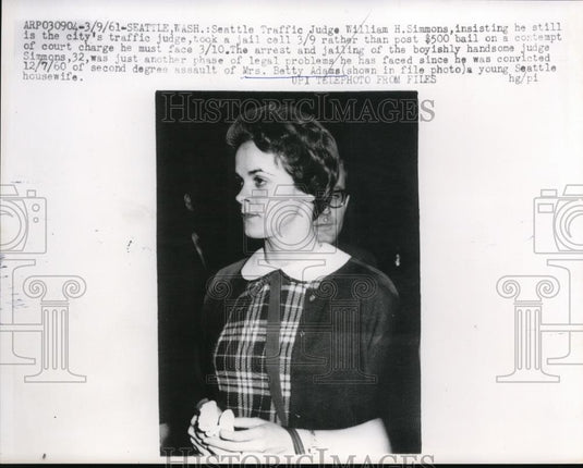 1961 Press Photo Judge William H. Simmons' Face of Legal Problems - Historic Images