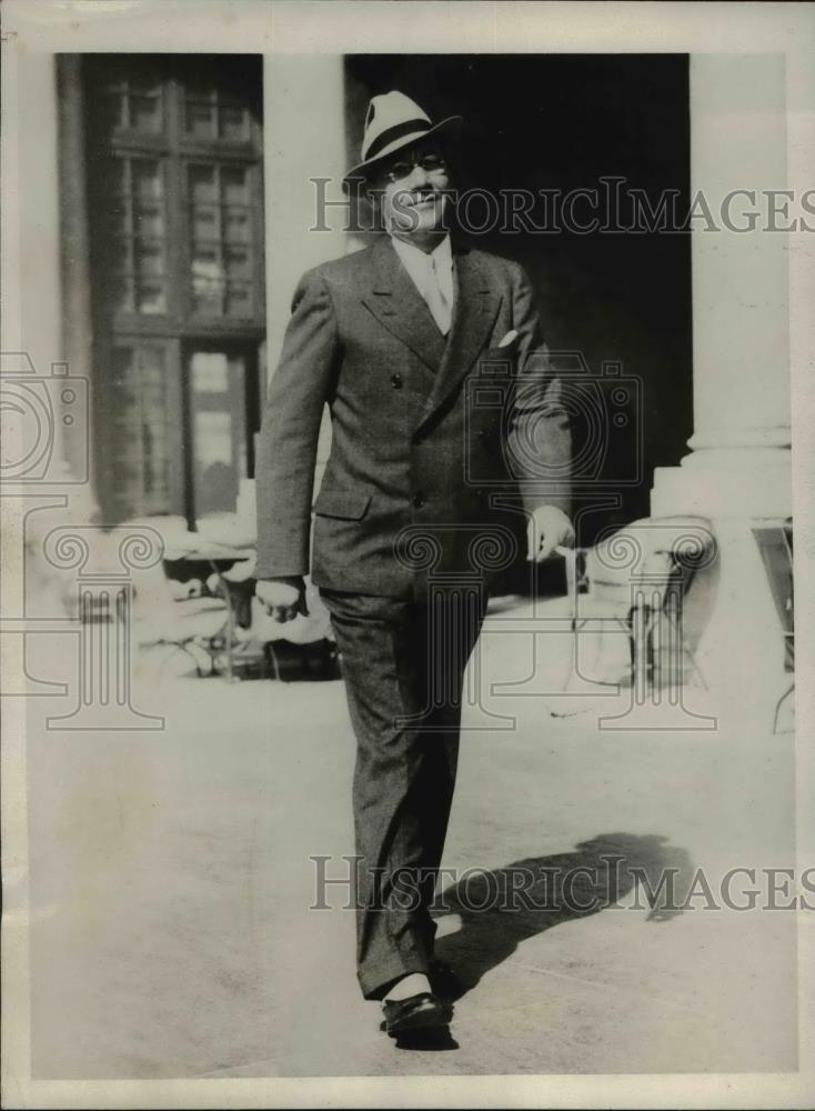 1933 Press Photo his own plane rushed L P Bonfoey to Miami in 8 1/2 hours to be - Historic Images