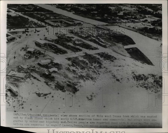 1954 Press Photo Ozona Texas view shows section of this west Texas town that - Historic Images
