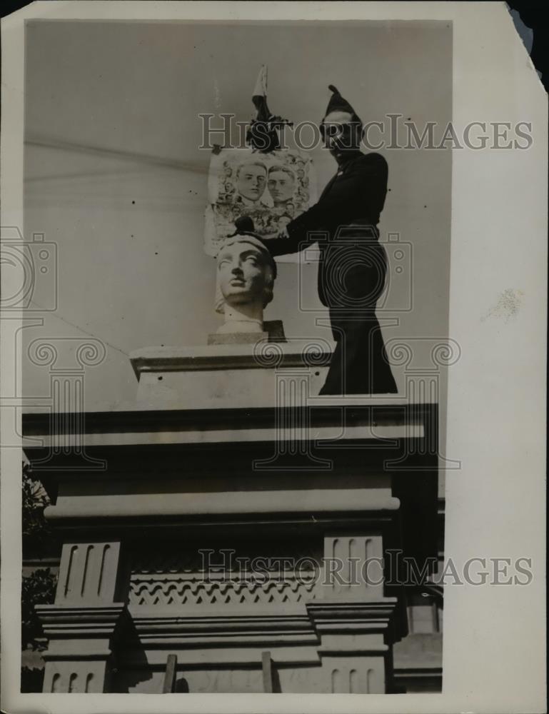 1931 Press Photo Queen Isabel, King Alfonso&#39;s grandmother statue - Historic Images