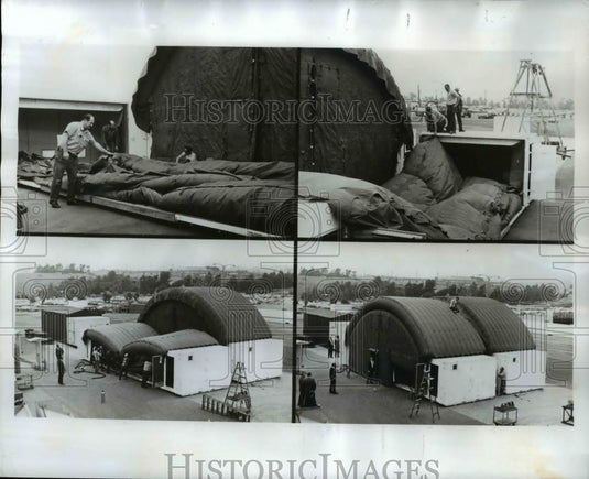 1970 Press Photo Modular shelters provided by Air Force - Historic Images