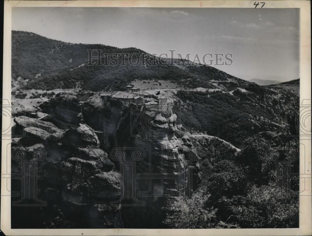 1964 Press Photo The Monastery of the Transfiguration in Kalambaka Greece - Historic Images