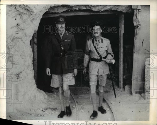 1941 Press Photo Duke of Gloucester with Col. Fordham at Gibraltar - Historic Images