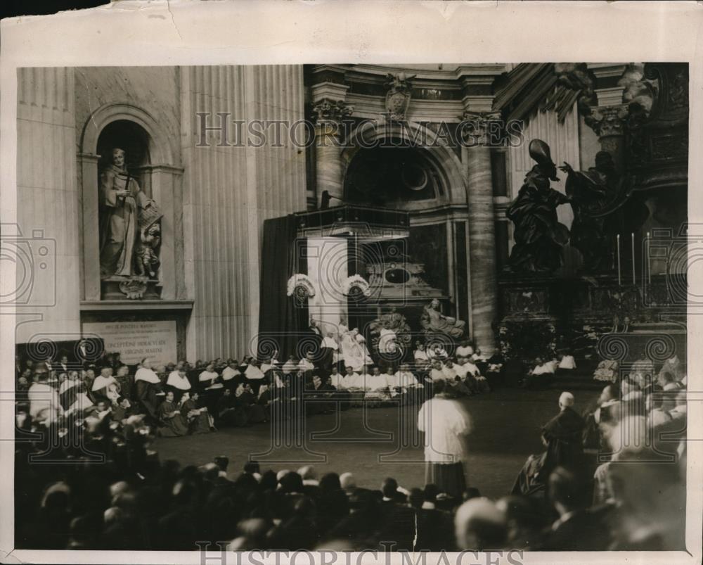 1932 Press Photo St. Peter's Church, Rome During Pope Pius XII Coronation - Historic Images