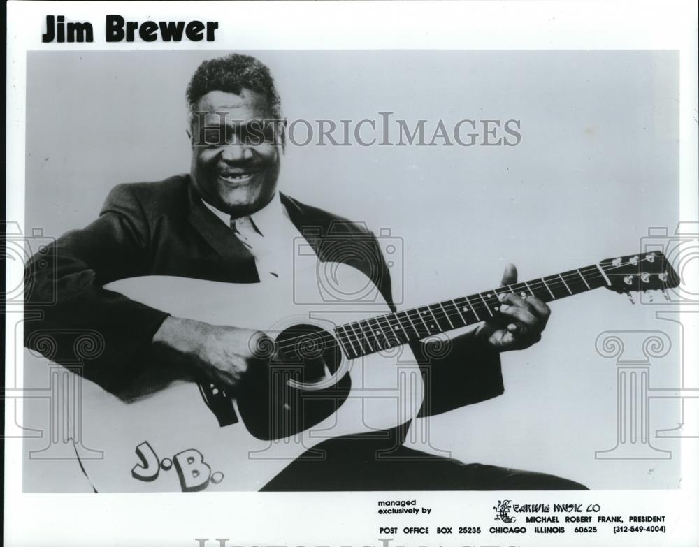 1985 Press Photo Jim Brewer Musician - cvp00800 - Historic Images