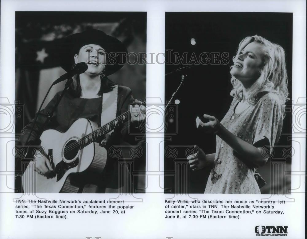 Press Photo Suzy Bogguss and Kelly Willis on The Texas Connection on TNN - Historic Images