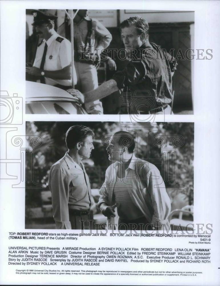 1991 Press Photo Robert Redford and Tomas Milian star in Havana - cvp10996 - Historic Images