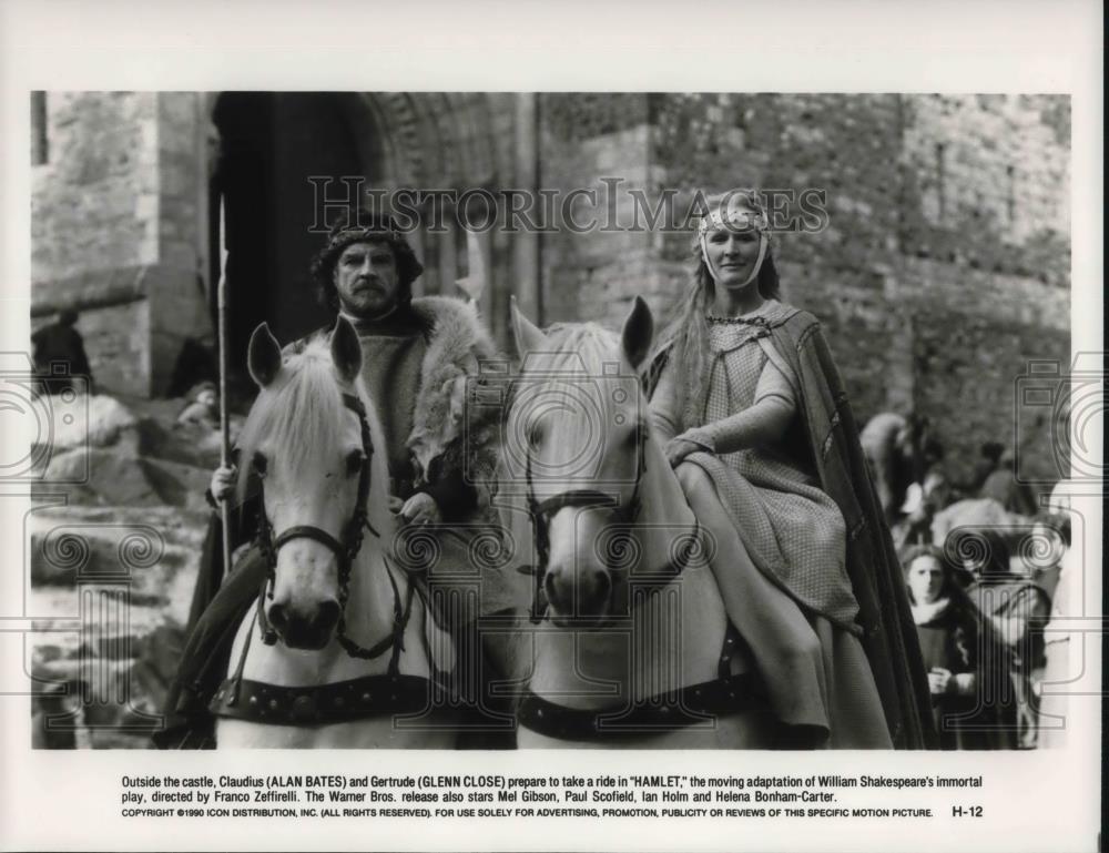 1991 Press Photo Alan Bates and Glenn Close in Hamlet - cvp19038 - Historic Images