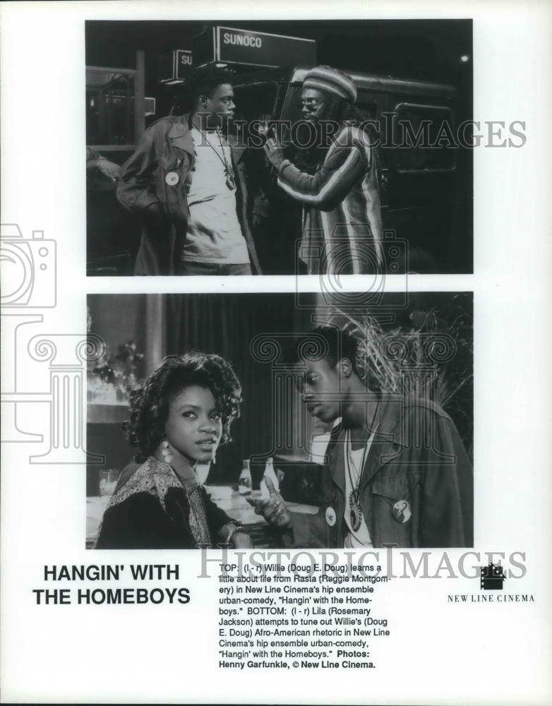 1992 Press Photo Doug E Doug, Reggie Montgomery in Hangin&#39; with the Homeboys - Historic Images