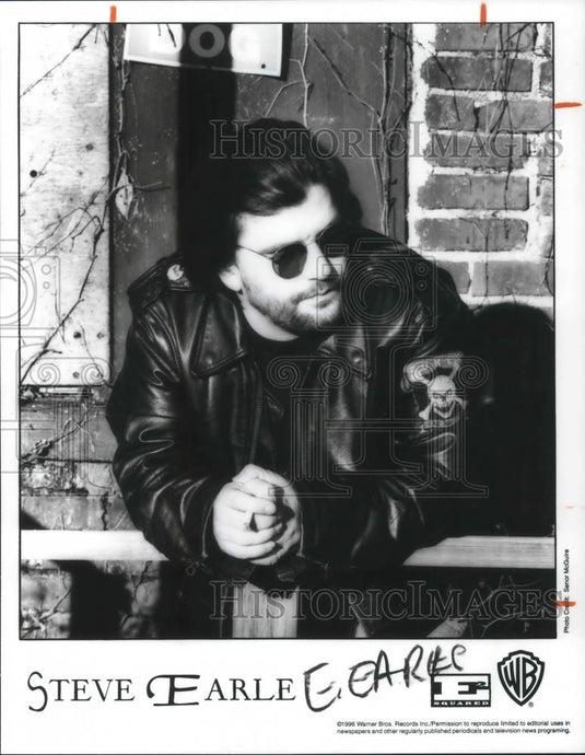 1996 Press Photo Steve Earle Country Folk Singer Songwriter Musician - cvp05430 - Historic Images