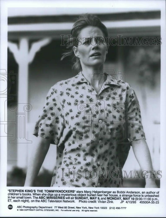 1993 Press Photo Marg Helgenberger stars in Stephen King's The Tommyknockers - Historic Images