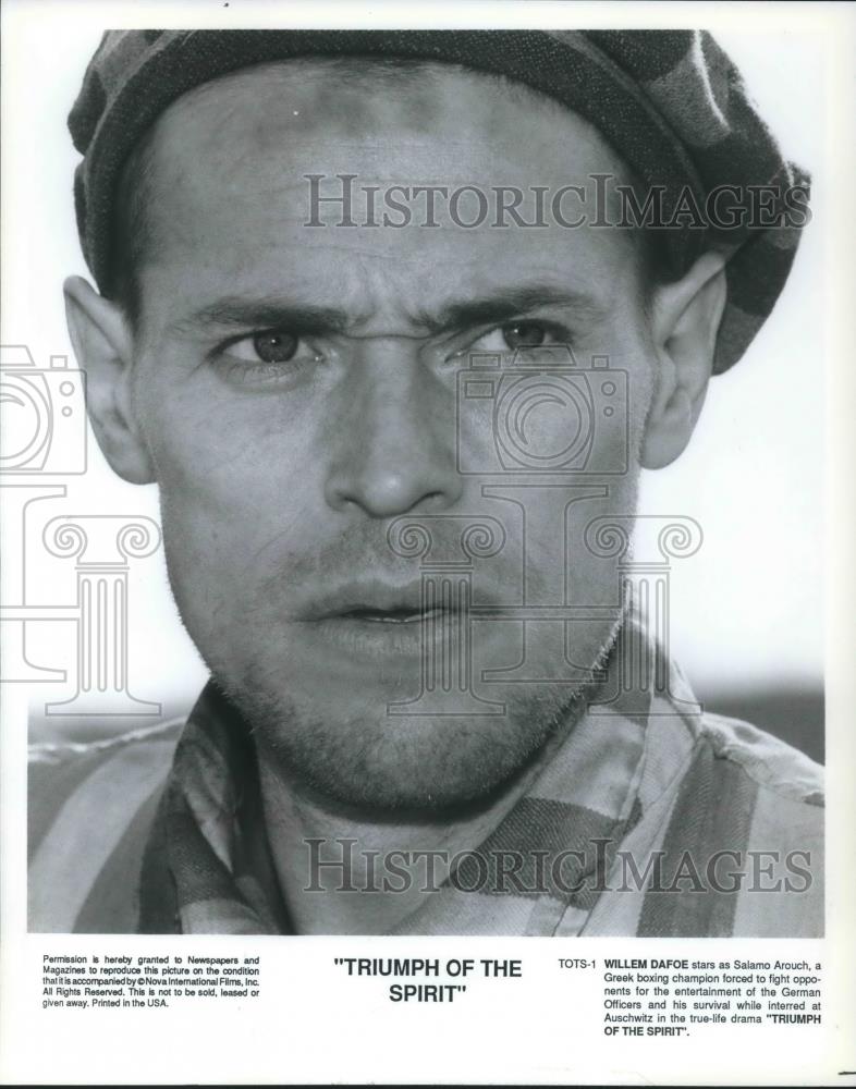 1991 Press Photo Willem Dafoe in Triumph of the Spirit - cvp01693 - Historic Images