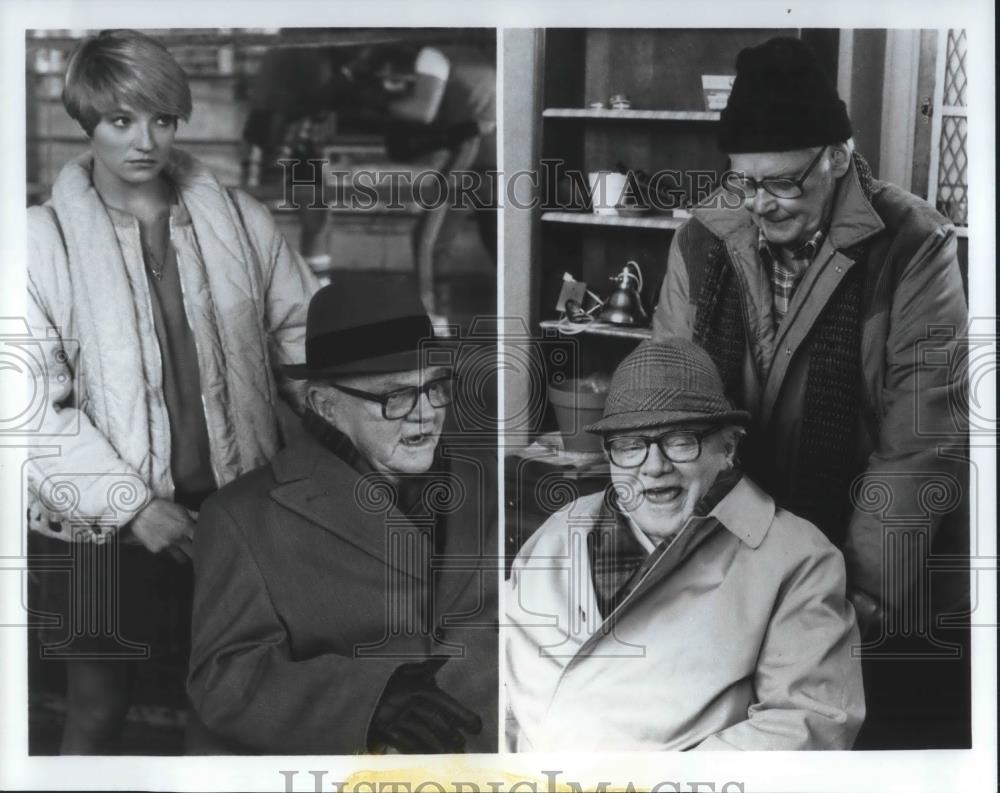 1984 Press Photo James Cagney Art Carney & Ellen Barkin - cvp08134 - Historic Images