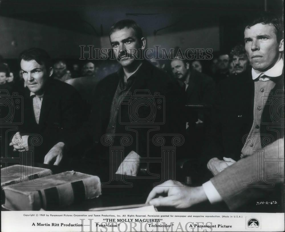 1972 Press Photo Sean Connery Frank Finlay Anthony Zerbe in The Molly Maguires - Historic Images