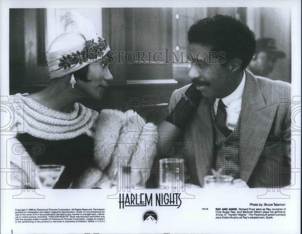 1990 Press Photo Richard Pryor &amp; Berlinda Tolbert in Harlem Nights - cvp08964 - Historic Images
