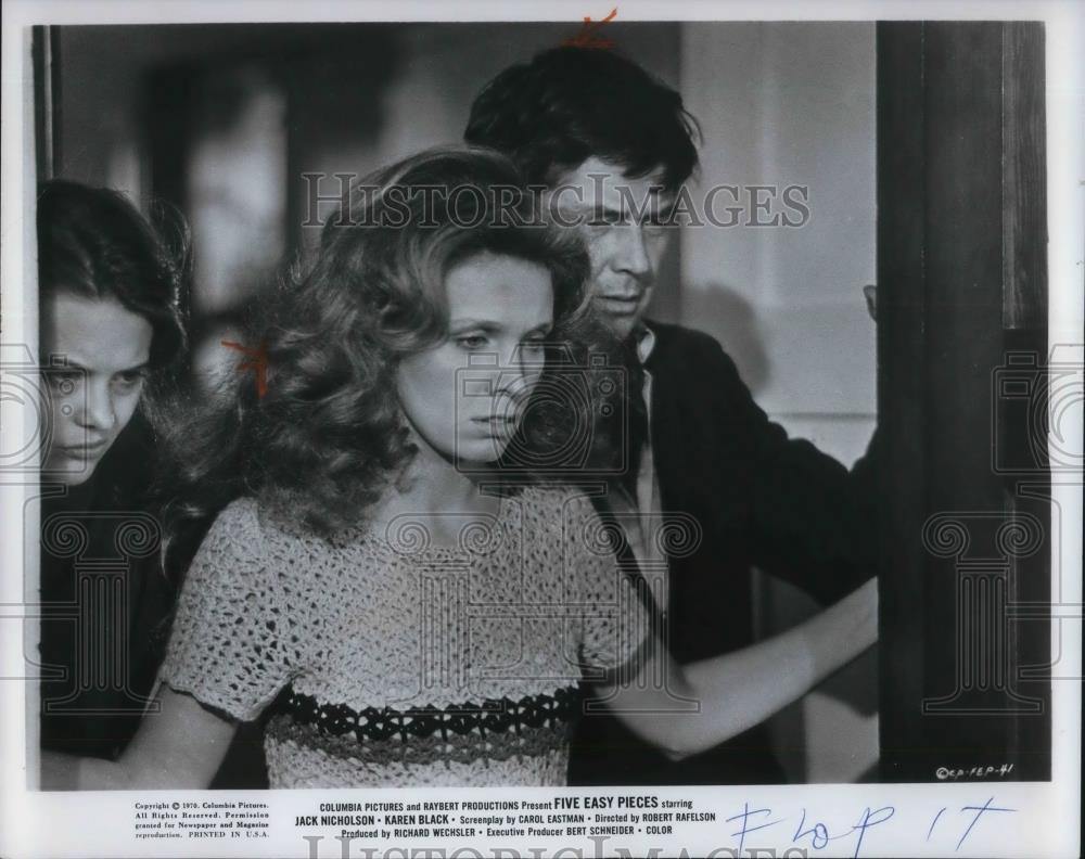 1970 Press Photo Susan Anspach and Ralph Waite star in Five Easy Pieces - Historic Images