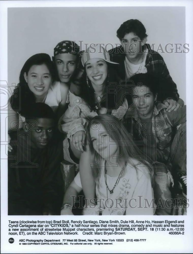 1993 Press Photo Brad Stoll Reoly Santiago Diana Smith Dule Hill Anne Ho Actress - Historic Images