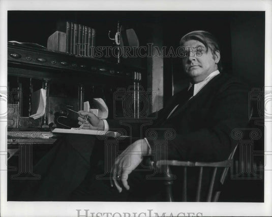 1977 Press Photo Kenneth Albers stars in Clarence Darrow at Case Western Reserve - Historic Images