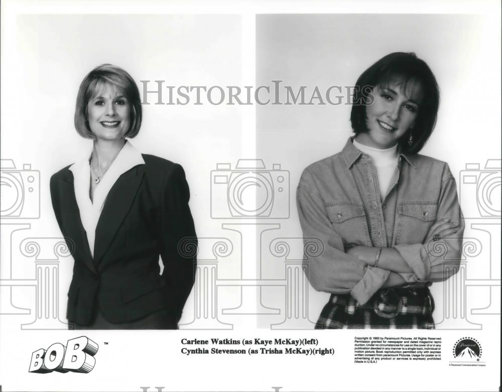 1993 Press Photo Carlene Watkins &amp; Cynthia Stevenson in Bob - cvp09071 - Historic Images