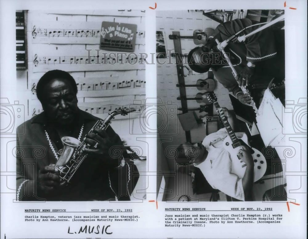 1993 Press Photo Charlie Hampton Jazz Musician and Music Therapist - cvp16341 - Historic Images