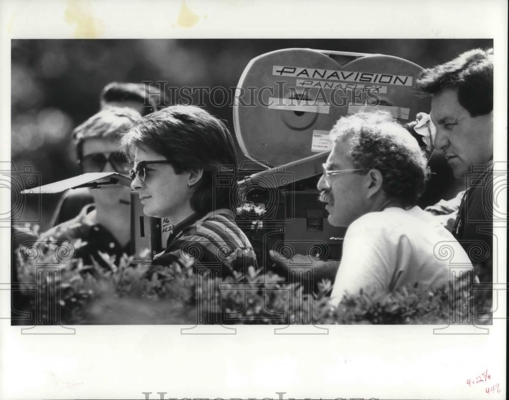 1986 Press Photo Michael J. Fox on set during movie filming - cvp14547 - Historic Images