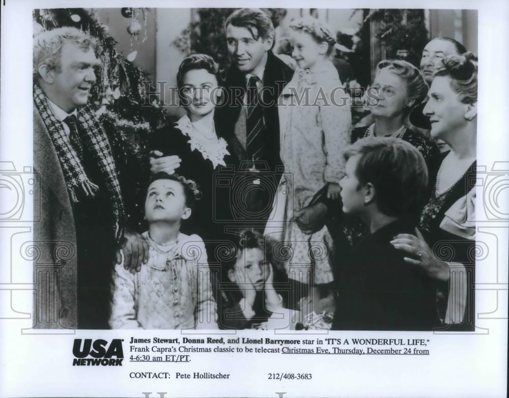 1993 Press Photo James Stewart Donna Reed Lionel Barrymore It&#39;s A Wonderful Life - Historic Images