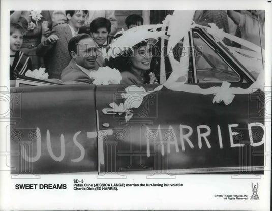 1985 Press Photo Jessica Lange and Ed Harris star in Sweet Dreams - cvp10160 - Historic Images