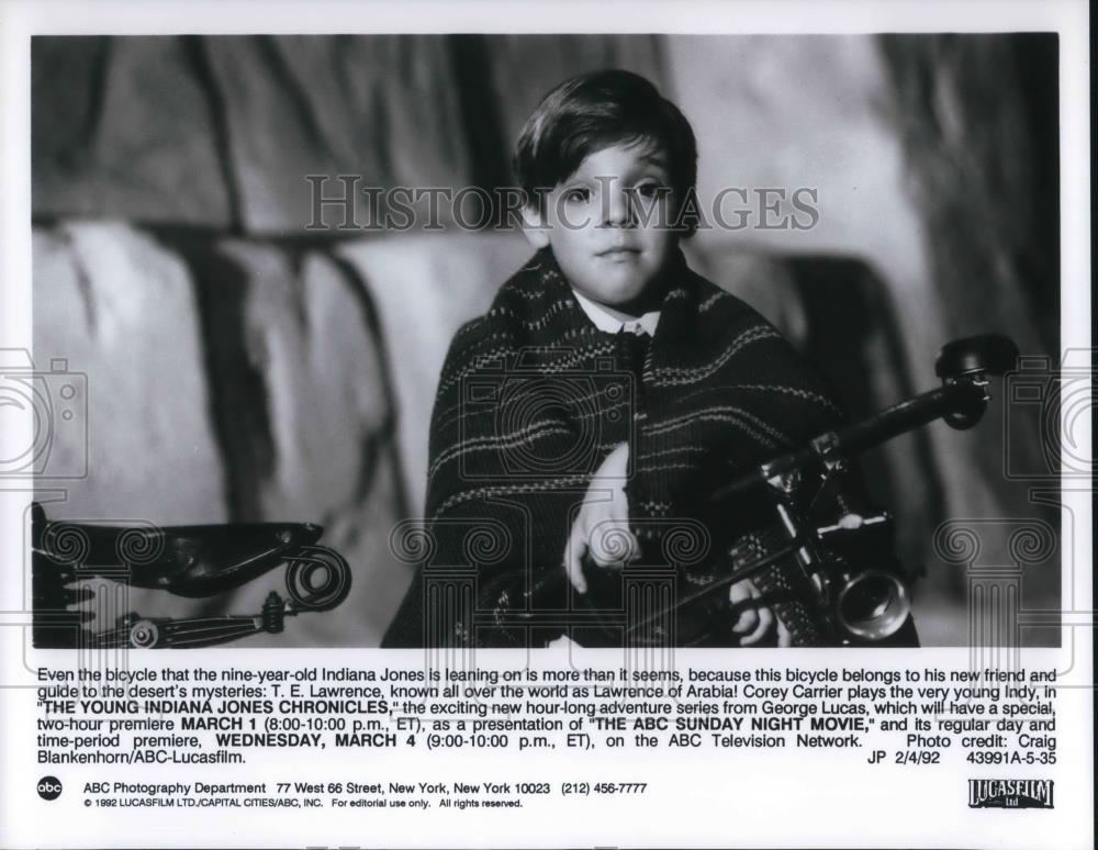 1992 Press Photo Corrie Carrier in The Young Indiana Jones Chronicles - Historic Images