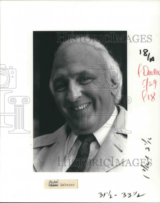 1982 Press Photo Alan DePetro WJAS News Director - cvp03628 - Historic Images