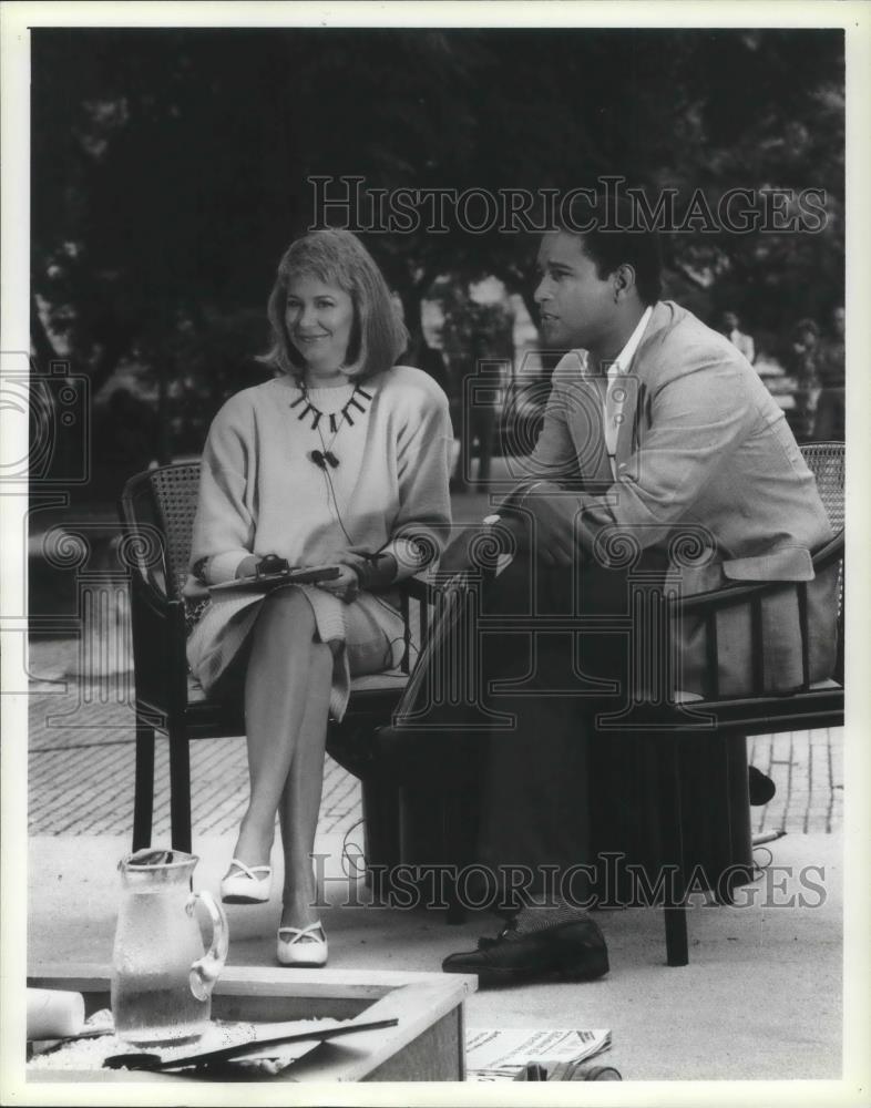 1986 Press Photo Jane Pauley and Bryant Gumbel Anchors on Today Show - cvp10756 - Historic Images