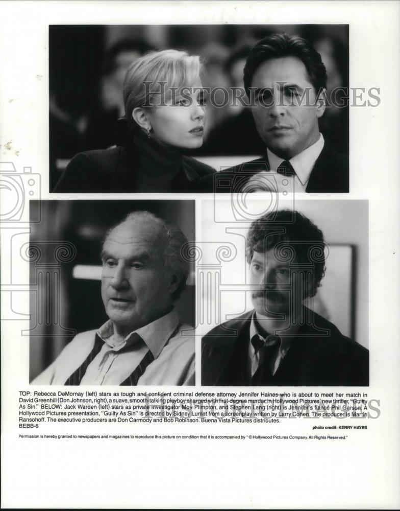 1994 Press Photo Don Johnson & Rebecca Morney in Guilty bu Suspicion - cvp12766 - Historic Images