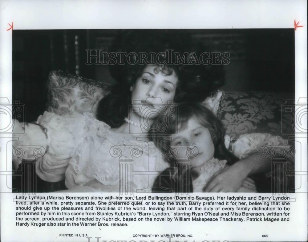 1976 Press Photo Maris Berenson and Dominic Savage in Barry Lyndon - cvp02056 - Historic Images
