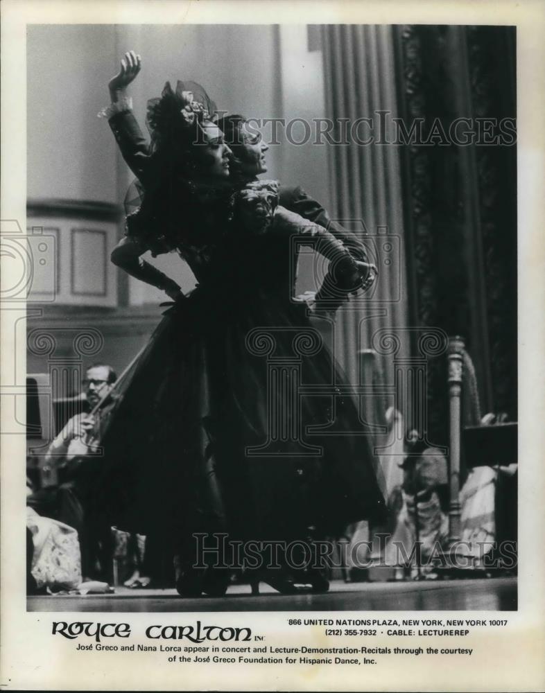 1972 Press Photo Jose Greco Nana Lorca Royce Carlton - cvp17229 - Historic Images