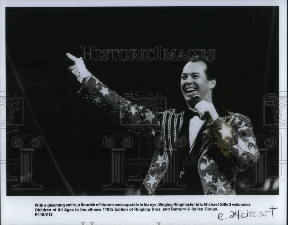 1990 Press Photo Eric Michael Gillett Ringling Brothers Circus - cvp14598 - Historic Images