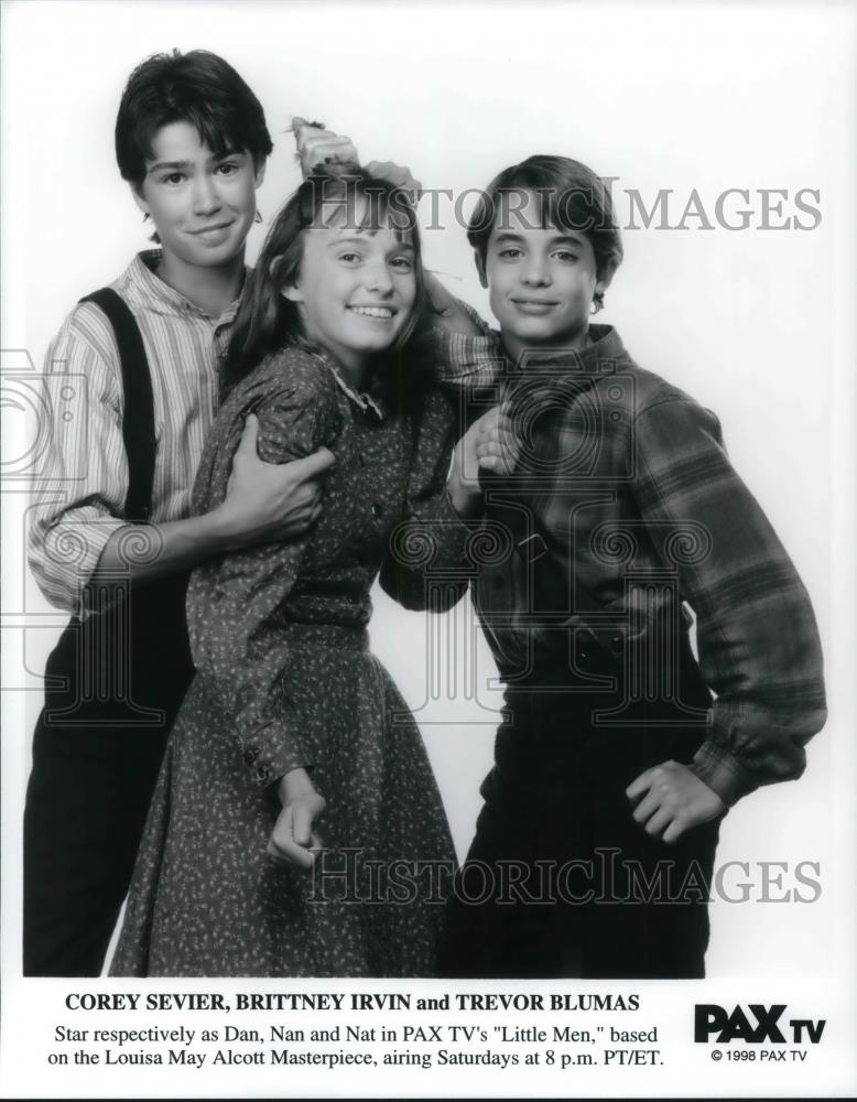 1998 Press Photo Corey Sevier Brittney Irvin Trevor Blumas star on Little Men - Historic Images