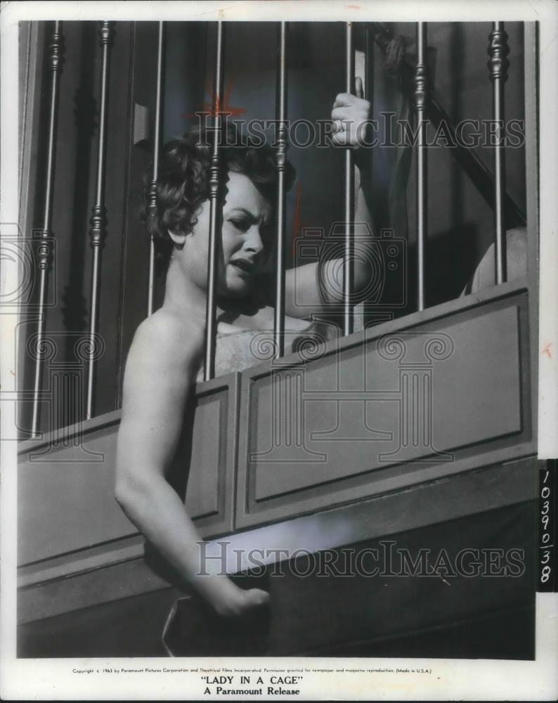 1964 Press Photo Olivia de Havilland in Lady in a Cage - cvp04370 - Historic Images