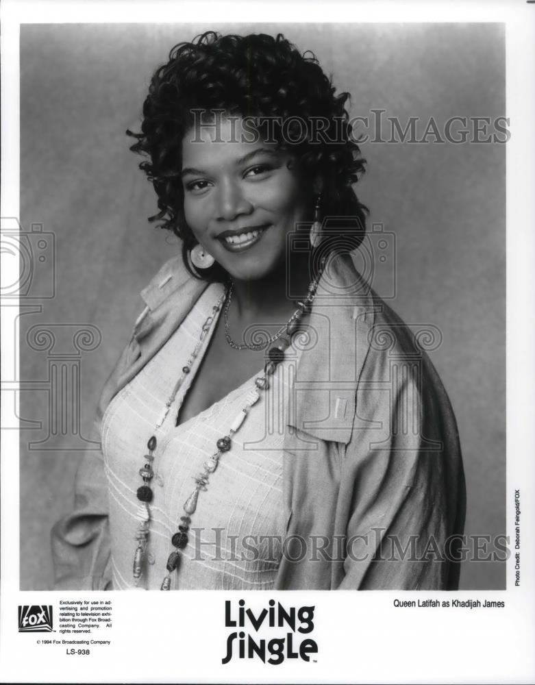 1994 Press Photo Queen Latifah stars in Living Single sitcom TV series - Historic Images
