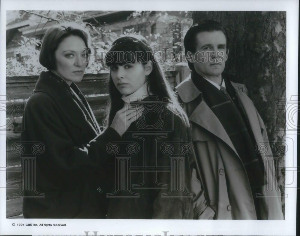 1991 Press Photo Veronica Cartwright Cara Buono Anthony Heald in Abby, My Love - Historic Images