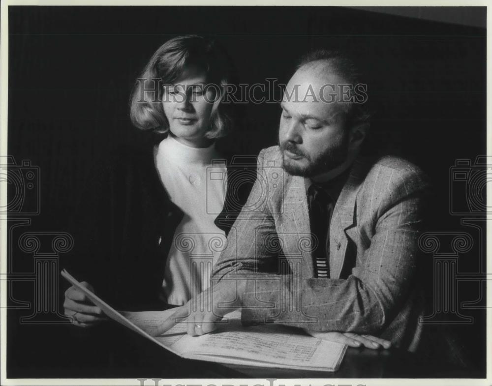 1989 Press Photo Nancy Jantsch Soprano Dr. Robert Beckstrom Orchestra Director - Historic Images