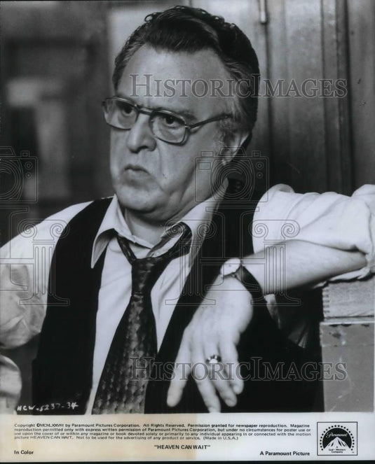 1978 Press Photo Vincent Gardenia in Heaven Can Wait - cvp12103 - Historic Images