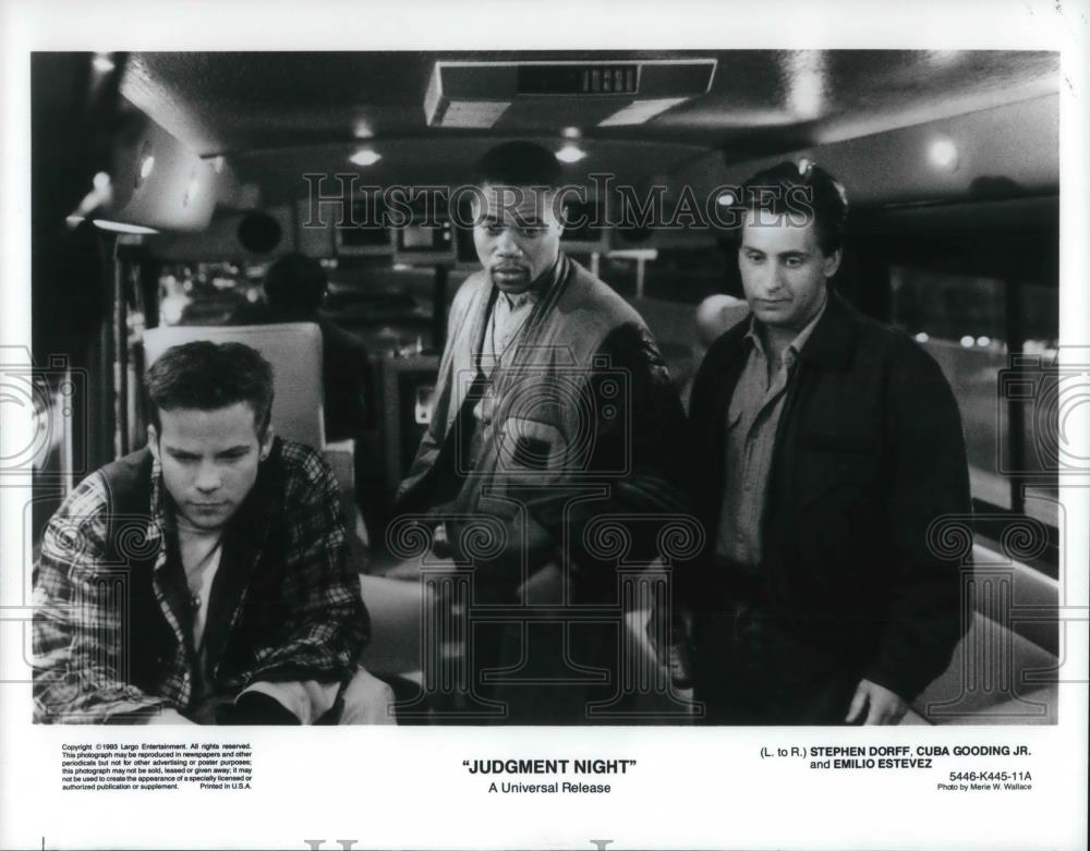 1993 Press Photo Stephen Doreff, Cuba Gooding Jr in Judgement Night - cvp19322 - Historic Images