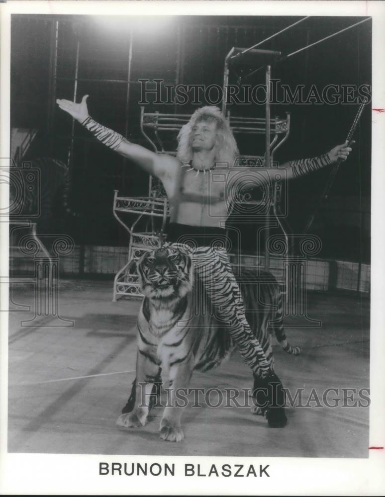 1997 Press Photo Brunon Blaszak Royal Bengal Tiger Show - cvp02991 - Historic Images