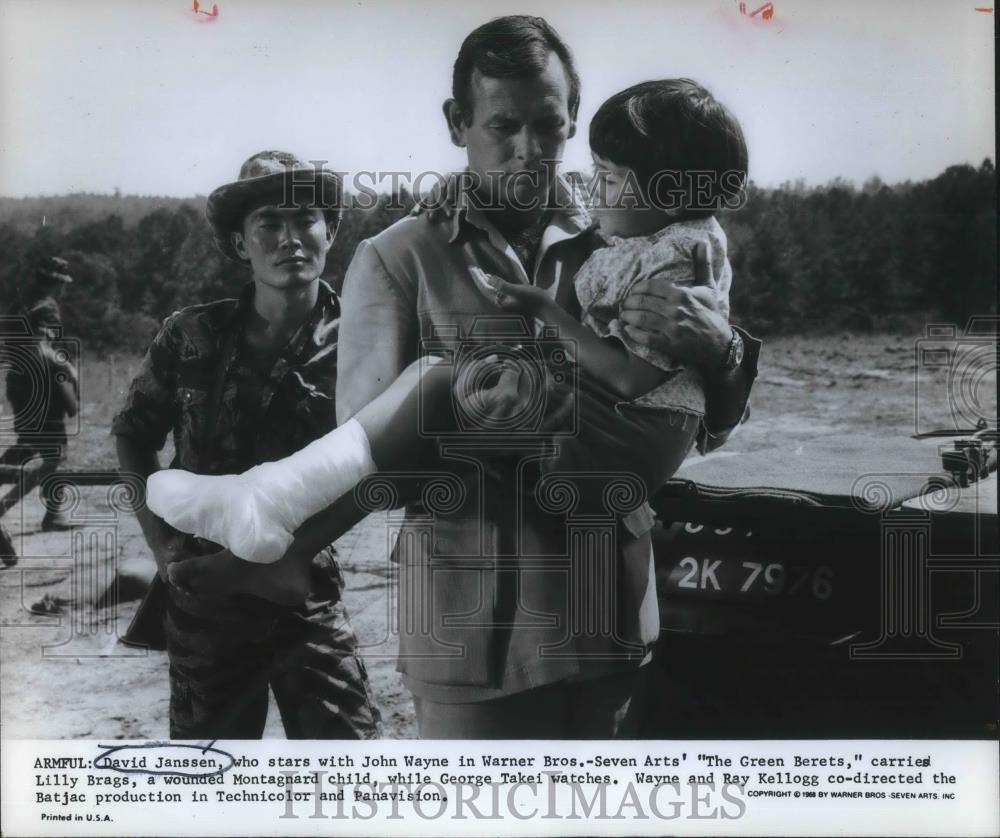 1969 Press Photo David Janssen and George Takei in The Green Berets - cvp08919 - Historic Images