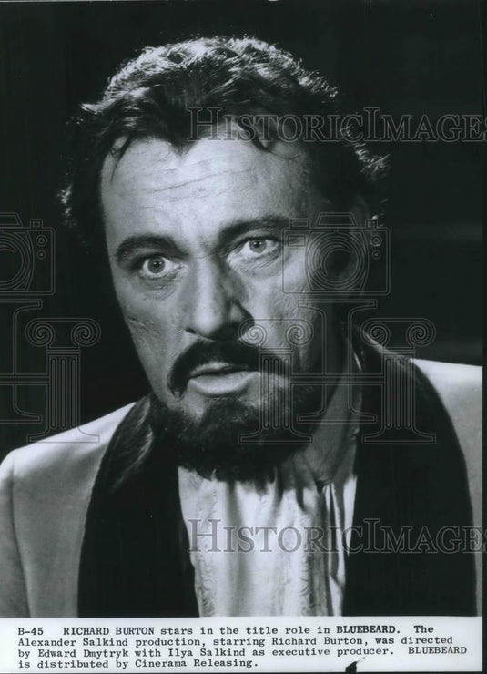 1972 Press Photo Richard Burton in Bluebeard - cvp07038 - Historic Images