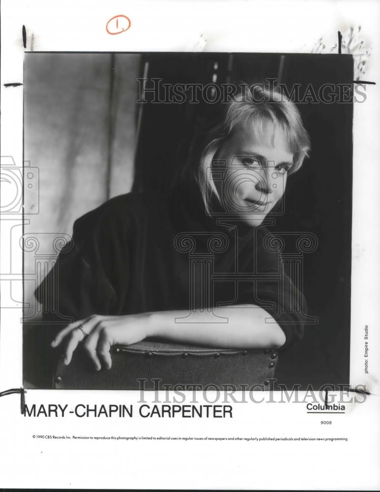 1990 Press Photo Mary Chapin Carpenter Country Music Singer Songwriter Musician - Historic Images