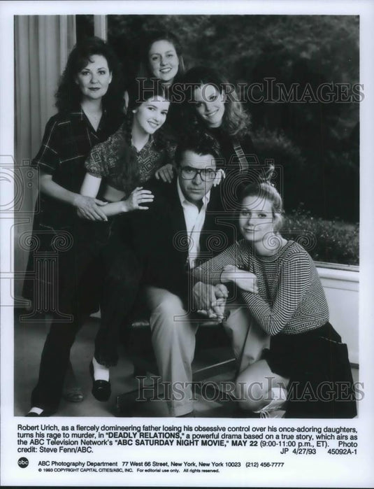 1993 Press Photo Robert Urich & Cast of Deadly Relations - cvp10922 - Historic Images